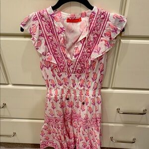 Oliphant Pink Floral Mini Dress